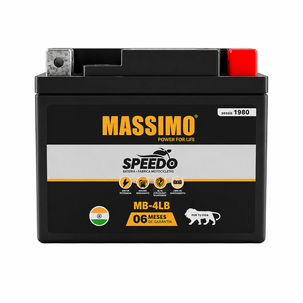 Batería Moto Mb-7lb 12v 7ah Cca 80a Sin Mantenimiento Derech Batería Moto Mb-7lb 12v 7ah Cca 80a Sin Mantenimiento Derecho - Imagen 1