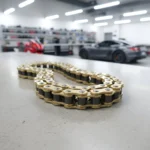 Cadena Hanzo Paso 428 Reforzada De 126 Eslabones Dorada