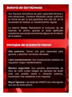 Bateria Gel Humeda 12v 7ah 12n7-3b-bs Hanzo Derecho - Imagen 2