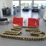 Cadena Hanzo Paso 428 Reforzada De 126 Eslabones Dorada - Imagen 3