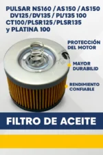 Filtro Aceite Pulsar Ns160 Ns150 As150 Bx150 Dv135 Fz16 - Imagen 6