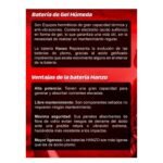 Batería Hanzo Gel/Húmeda 12V 7Ah – Polos + / – para Motocicleta | KTR02010103 - Imagen 4