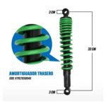 Amortiguadores Posteriores Set x2 (Verde) para Italika 150Z / Universal – Máxima Estabilidad y Diseño Deportivo | KTR17030046 - Imagen 6