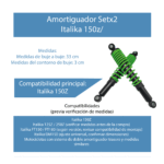 Amortiguadores Posteriores Set x2 (Verde) para Italika 150Z / Universal – Máxima Estabilidad y Diseño Deportivo | KTR17030046 - Imagen 7