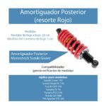 Amortiguador Posterior Monoshock (Resorte Rojo) para Suzuki Gixxer – Rendimiento Deportivo y Alta Durabilidad | 140000027 - Imagen 6