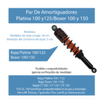 Amortiguador Trasero para BXR 100 – Estabilidad y Rendimiento Confiable | S130112501 - Imagen 3