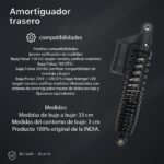 Amortiguador Trasero para Pulsar 180 UG1–UG4 – Alta Estabilidad y Desempeño Confiable | S330101703 - Imagen 6