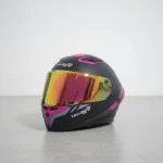 Casco Para Moto Xecuro X217 Abatible Negro Rosa Mate Negro Con Rosa Sólido Mate L - Imagen 8