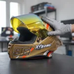 Casco Para Moto Xtr-820 Tribute 96 Oro Naranja Talla Xl Oro-naranja Sólido Mate Xl - Imagen 7