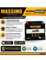 Batería Moto Mbtx-9lb 12v 8ah Equiv. Ytx9-bs Massimo - Imagen 2